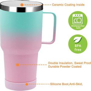 Pizkiru 30 oz Mug Tumbler With Ceramic Coating, Vacuum  your name on it also